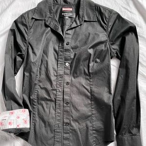 Paul Smith Black Label Black Cotton Button-Down